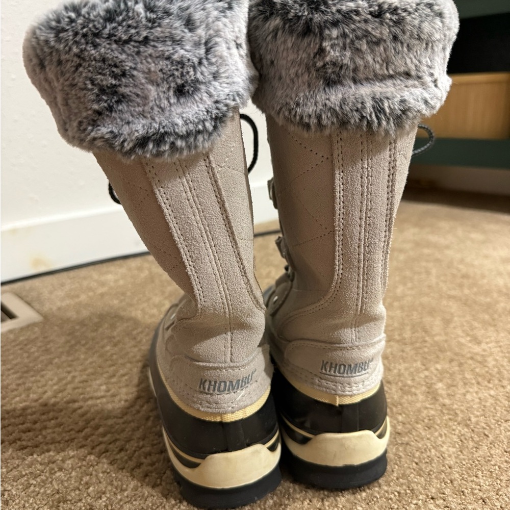 Women's Winter Boots with Faux Fur Trim - Picture 5 of 7